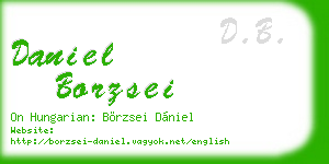 daniel borzsei business card