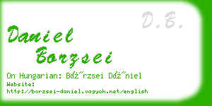 daniel borzsei business card